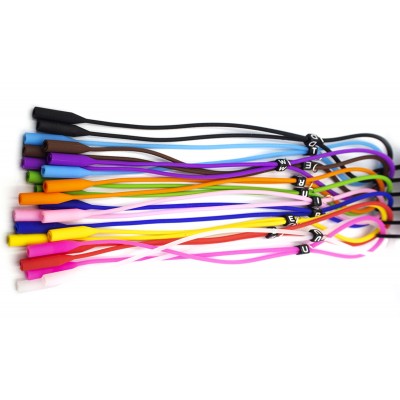 Цепочка Шнурок силиконовый круглый с зажимом