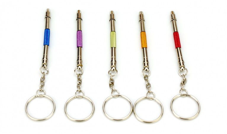 Отвертка-брелок многофункциональная  цветная (микс)
