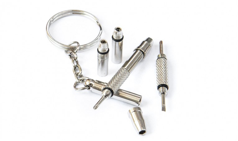 Викрутка-брелок багатофункціональна (сіра)