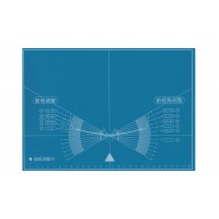 Карта-коврик для регулировки рамки и измерения угла раскрытия заушника
