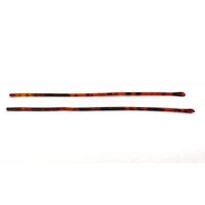 Наконечники пластиковые на металлический заушник тигровый (12см)