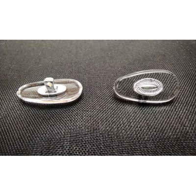 Силіконовий носоупор під гвинт на металеву оправу з сірою металевою вставкою