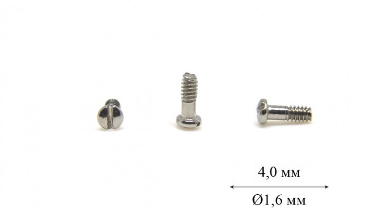 Винт для пластиковой оправы Ø1,6 мм длина 4,0 мм